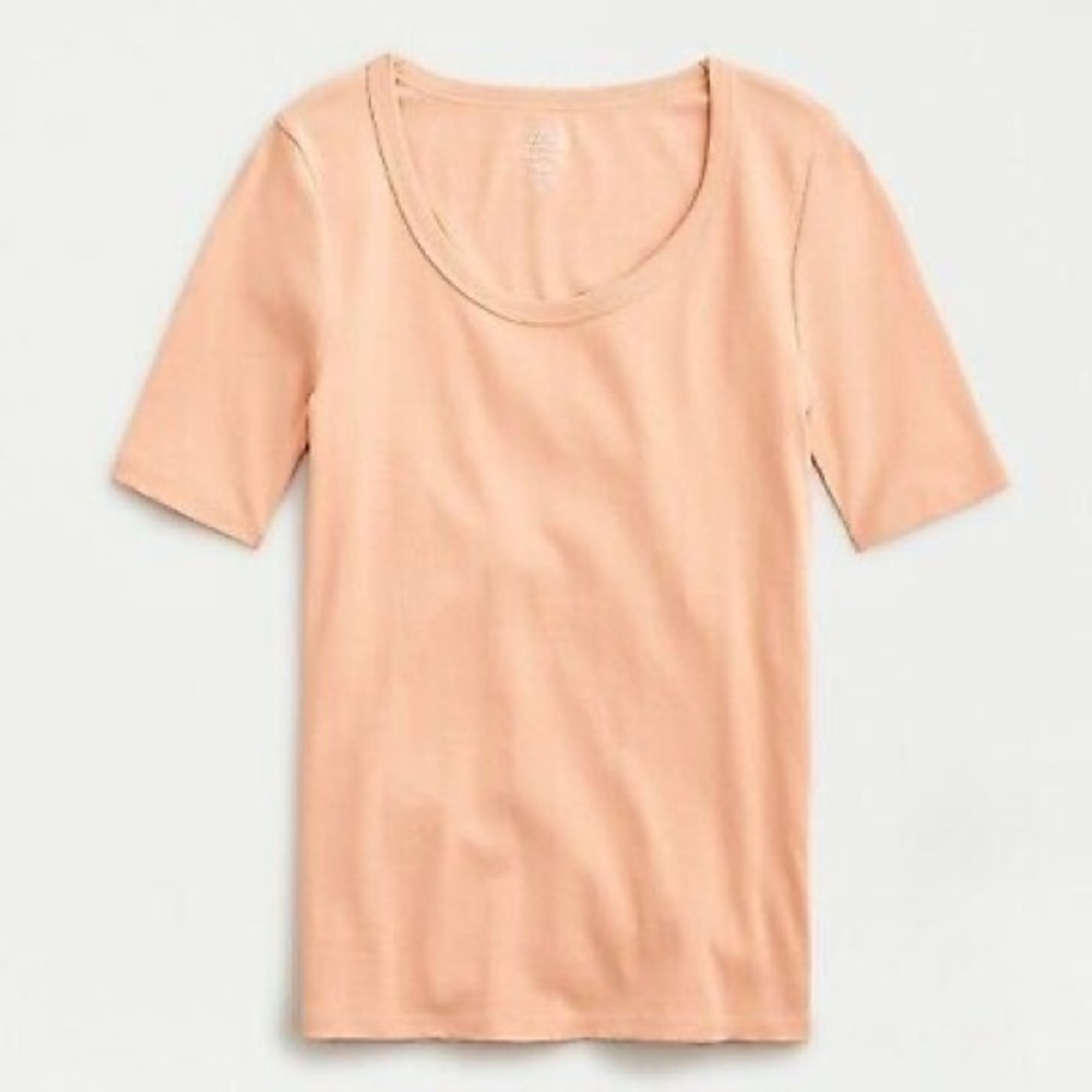 Peach Perfect Fit Scoop Neck T-Shirt | J. Crew